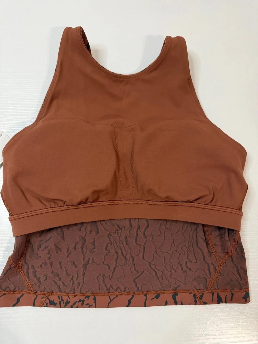 New Lululemon Align High-Neck Tank Top Camo Contour Jacquard Copper Graphite